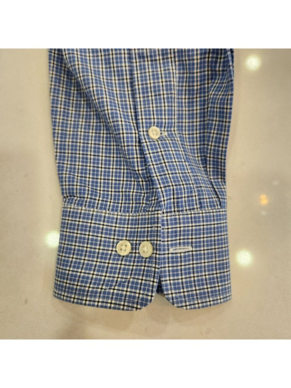 Polo Ralph Lauren Mens Regent Classic Fit Blue Plaid Gingham Dress Shirt 16.5" - Picture 4 of 10